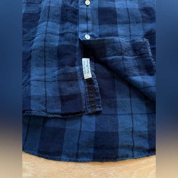Vintage rag & bone Men’s 100% Linen Plaid Button-Up Shirt Long Sleeve Size M - Picture 3 of 6
